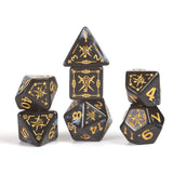 Sirius Dice - D&D Adventure Dice - Rogue - Black