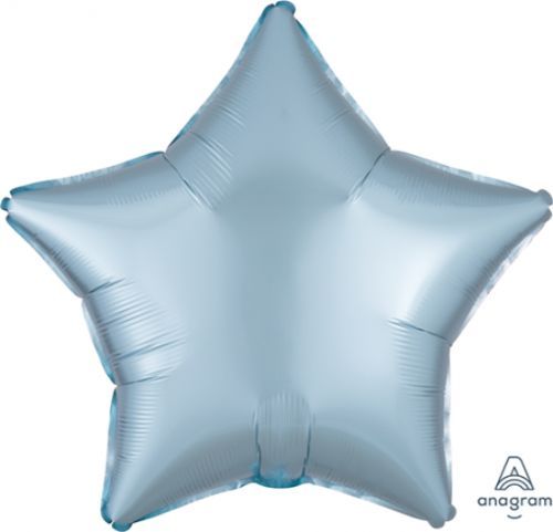 45cm Standard Balloon XL Satin Luxe Pastel Blue Star
