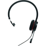 Jabra EVOLVE 30 II MS Mono Headset with noise-cancelling mic, plug-and-play setup, and intuitive controls for clear Skype calls.