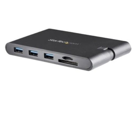 StarTech.com USB-C Docking Station for notebooks with 85W power delivery, 4 USB 3.0 ports, HDMI, VGA, and card slots.