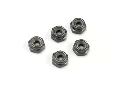 Nut M2.6x3.0 Nylon Aluminum/ Gunmetal/ 5pcs RC Part Kyosho KP 1-N2630NA-GM