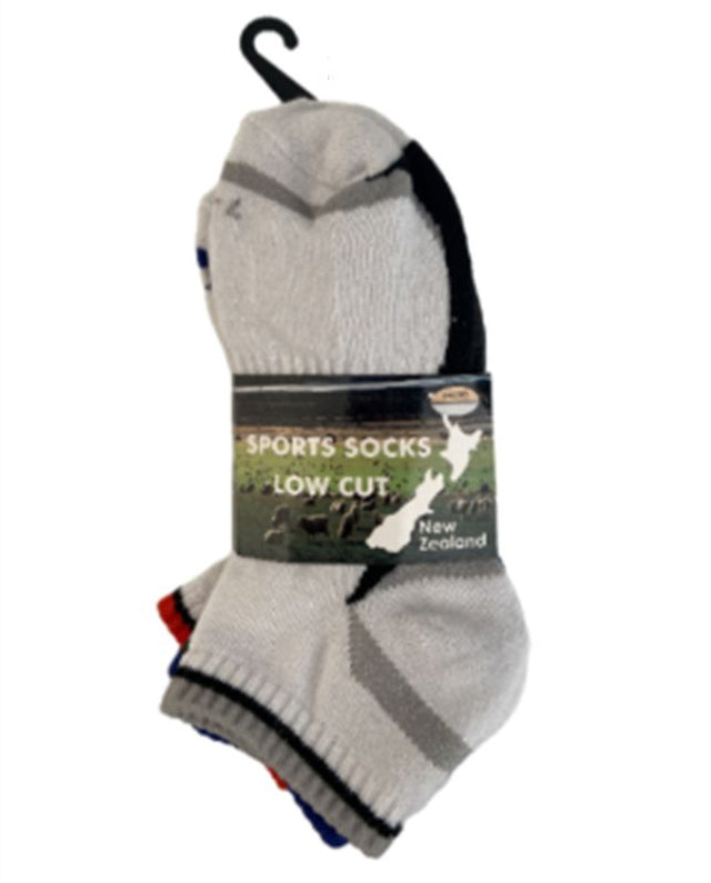 A pack of 12 premium sports socks for sizes #7-11, featuring moisture-wicking fabric and cushioned soles for comfort and support.