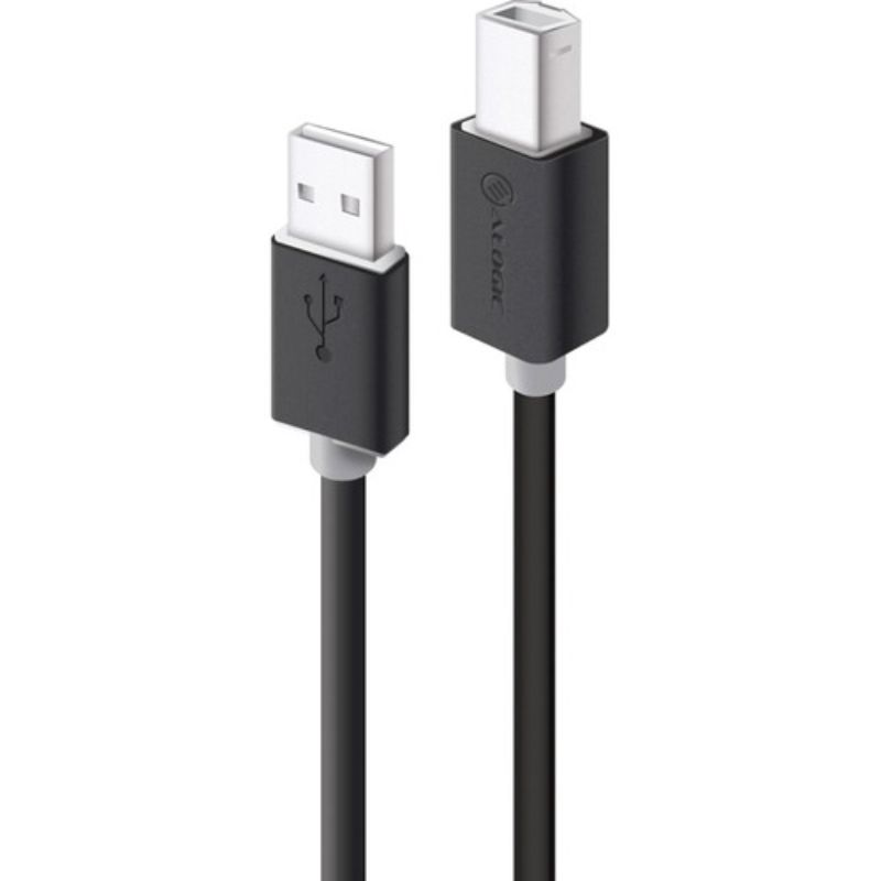 Alogic USB 2.0 Male-Male Cable, 3m, connecting printers, scanners, and hard drives for high-speed data transfer.