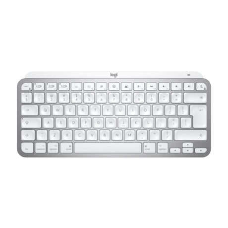 Logitech MX Keys Mini Wireless Keyboard for Mac, compact design, backlit keys, Perfect Stroke technology for efficient typing.