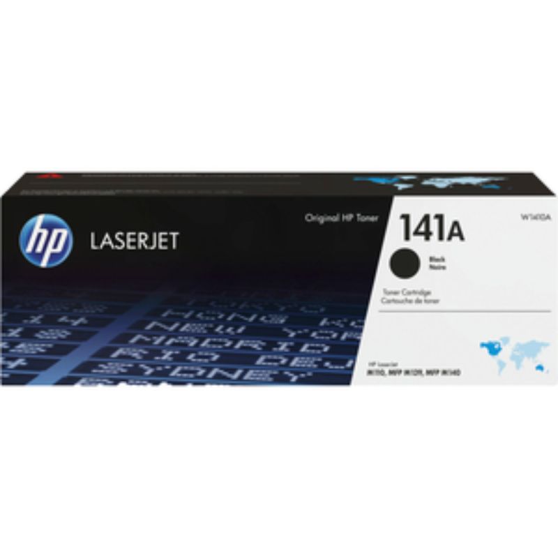 HP 141A Black Toner Cartridge for LaserJet printers, yielding up to 950 pages of sharp, vibrant prints.