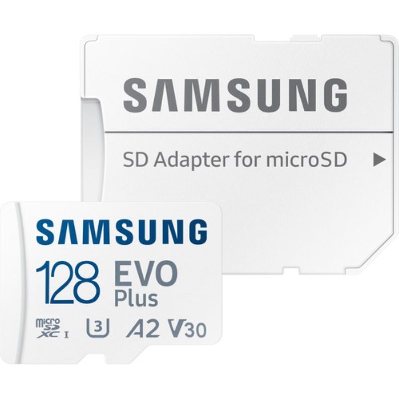 Samsung EVO Plus 128 GB Class 10/UHS-I (U3) V30 microSDXC - 130 MB/s Read - 10 Y