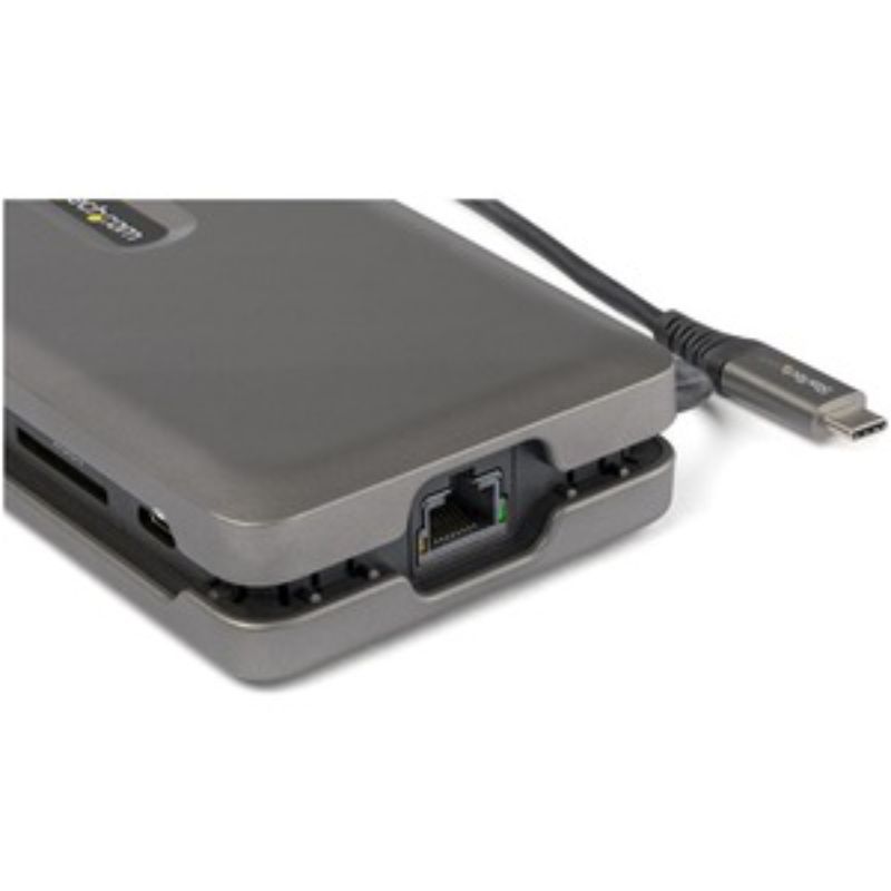 StarTech.com Docking Station with 4K HDMI, USB 3.1 ports, and SD card reader for versatile laptop connectivity.