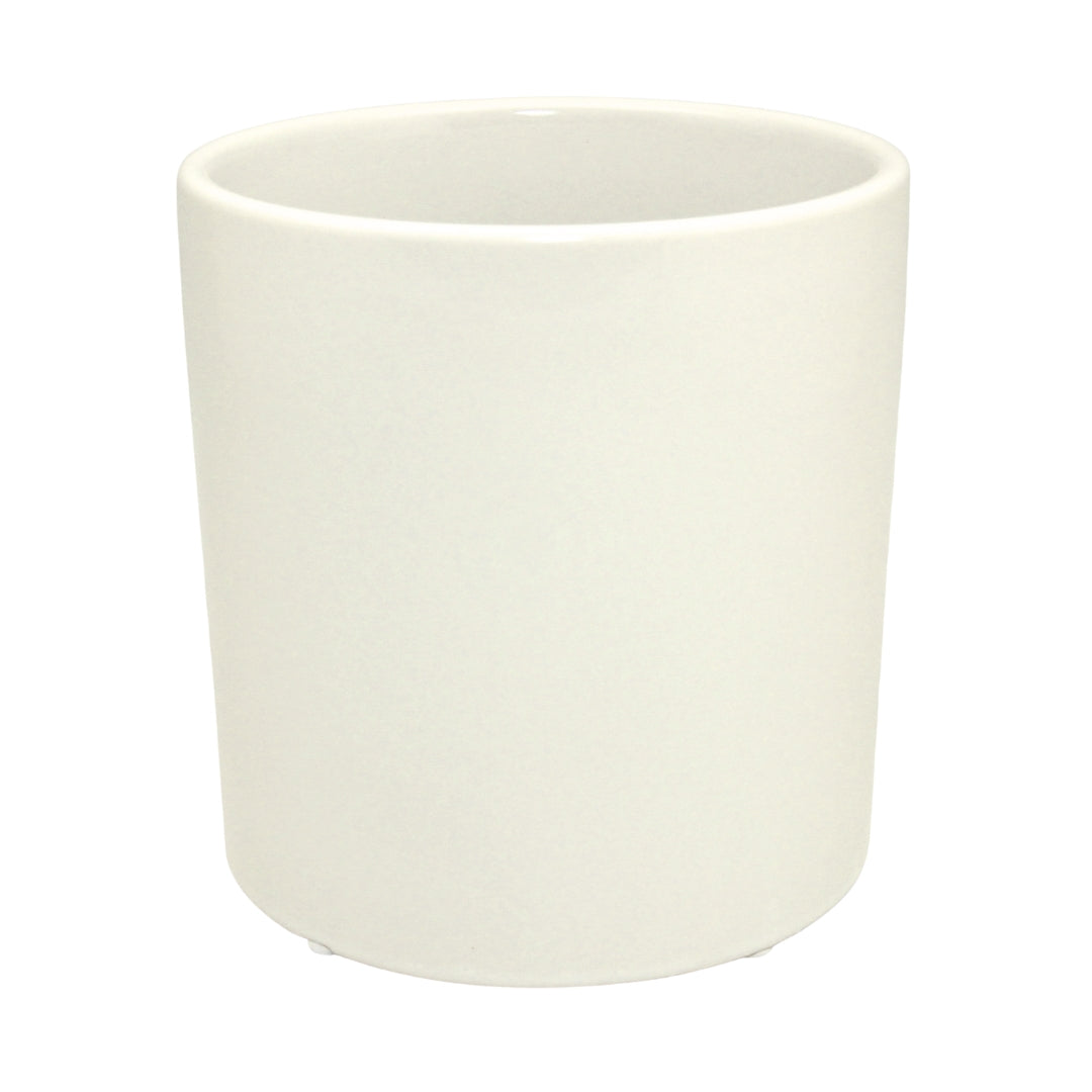 White Ceramic Pot 15.5x15.5x16cmH.