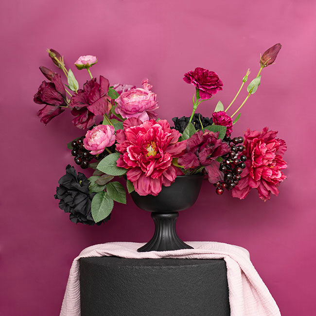 Ceramic Compote Charlotte Vases Black