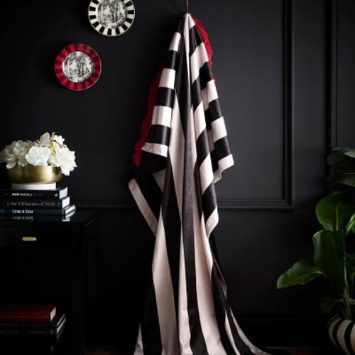 Laurence Llewelyn-Bowen -  Festivo Stripe Black 130x180cm Throw