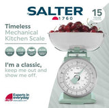 Salter Timeless Mechanical Kitchen Scale Sage SA00562S