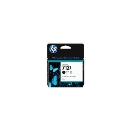 HP 712B 80-ml Black DesignJet Ink Cartridge (3ED29A)