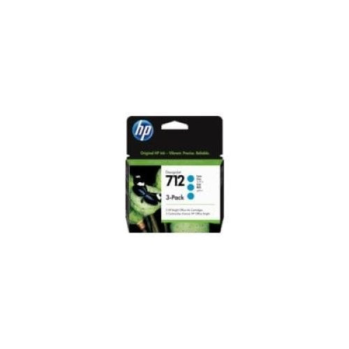 HP 712 3-pack 29-ml Cyan DesignJet Ink Cartridge (3ED77A)