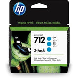 HP 712 3-pack 29-ml Cyan DesignJet Ink Cartridge (3ED77A)