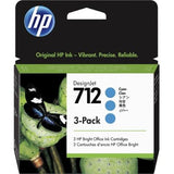 HP 712 3-pack 29-ml Cyan DesignJet Ink Cartridge (3ED77A)