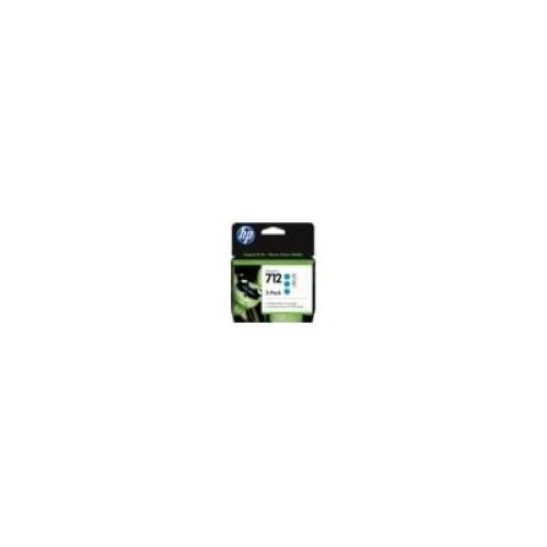 HP 712 3-pack 29-ml Cyan DesignJet Ink Cartridge (3ED77A)