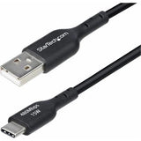 1m USB-A to USB-C Charging Cable Black