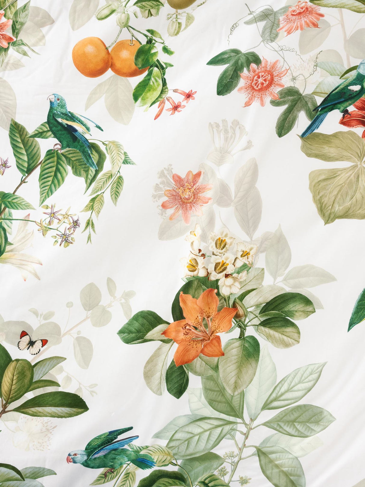 Amalfi Duvet Cover Set by Savona in vanilla, featuring luxurious cotton sateen and a design inspired by Italian orchards.