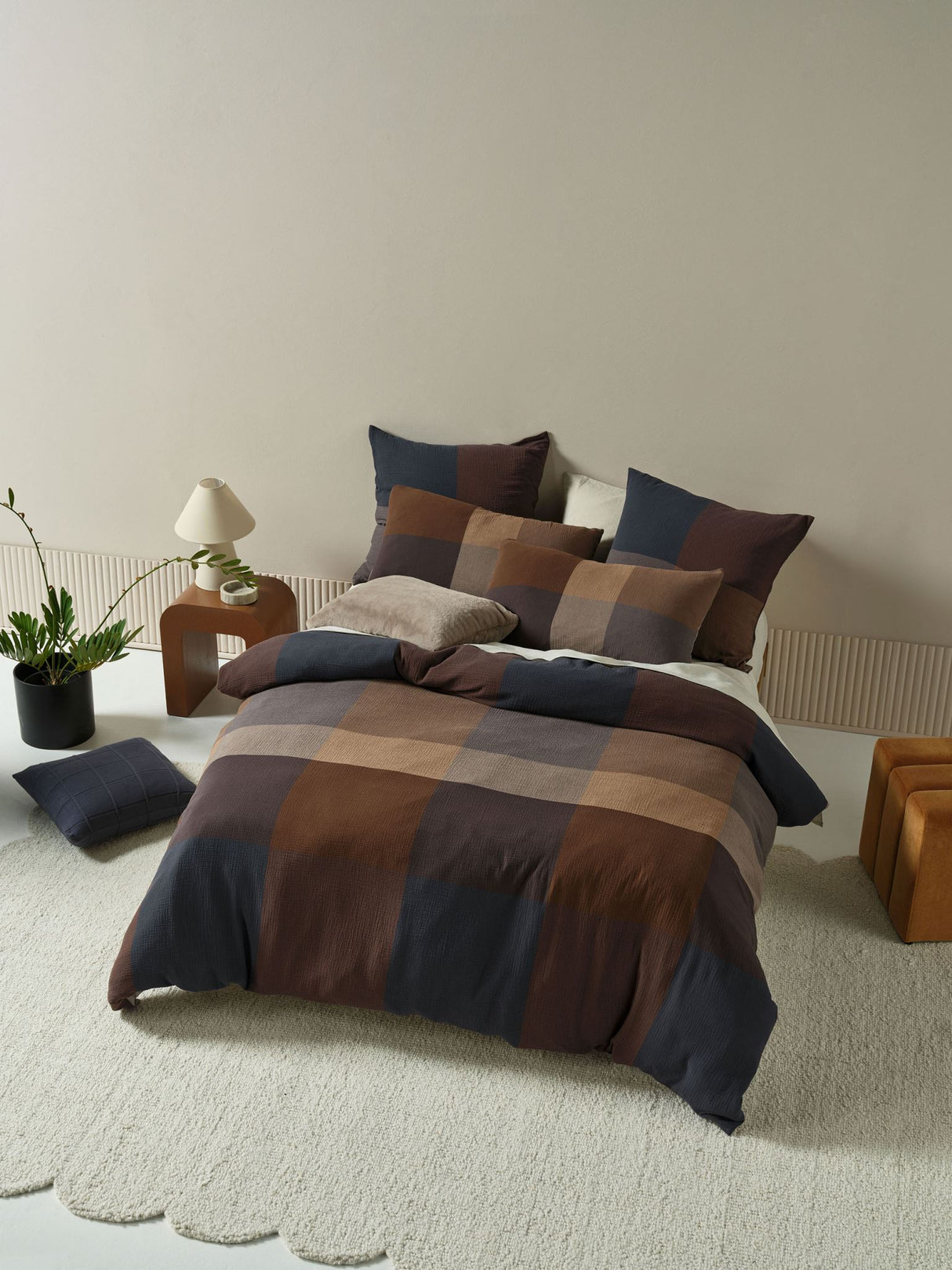 Fletcher Duvet Cover Set by Savona - Chestnut - Queen