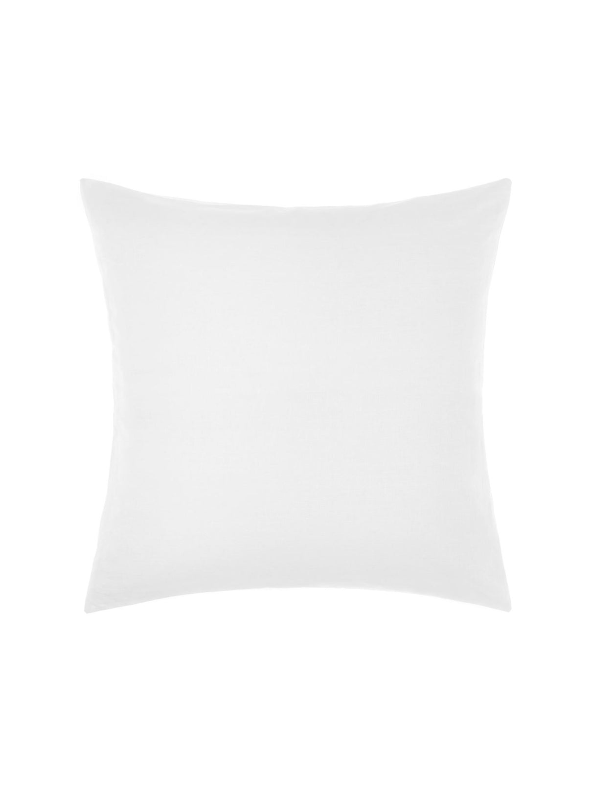 Nimes White European Pillowcase by Savona, featuring linen and cotton, vintage charm, and tied closures for stylish comfort.