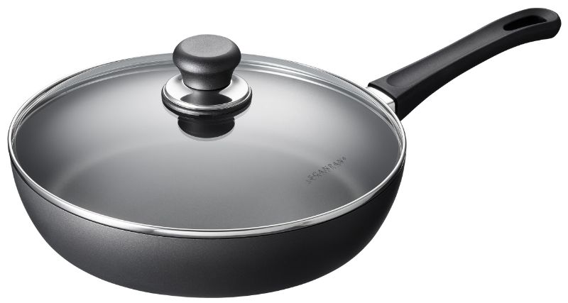 Scanpan Classic Induction Saute Pan, 28CM/3L, with non-stick coating, eco-friendly design, and oven-safe up to 260°C.