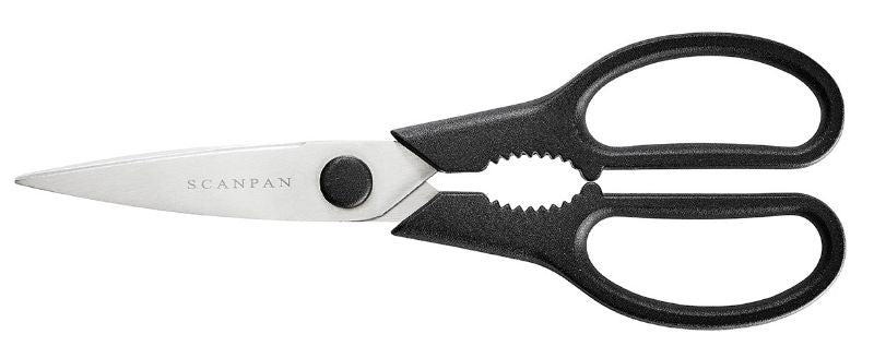 Scanpan Classic Pull Apart Kitchen Shears with ergonomic handles and stainless steel blades, ideal for versatile kitchen tasks.