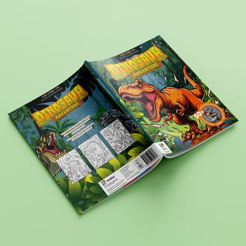 Sticker Colouring Dinosaur Adventure - Kaleidoscope