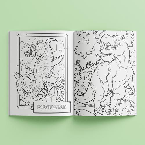 Sticker Colouring Dinosaur Adventure - Kaleidoscope