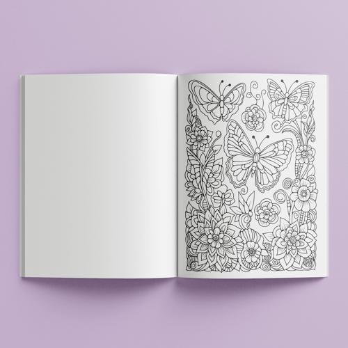 Mindwaves Calming Colouring Butterfly Garden