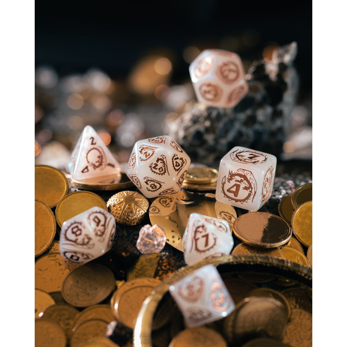 Q Workshop - Dragons Dice Set: Quartz Dice Set 7