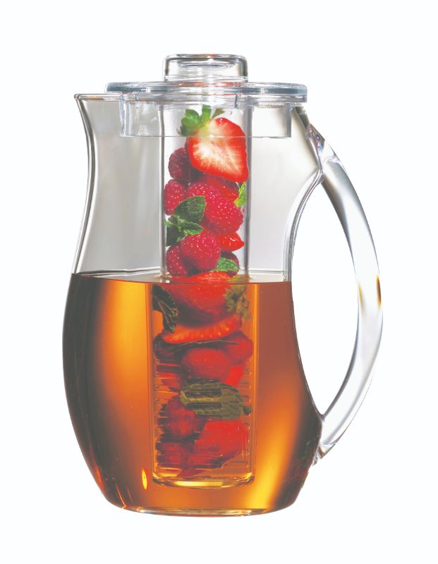 Serroni Unbreakable Fruit Infusion Pitcher featuring a stylish design for healthy, infused drinks; perfect for outdoor gatherings.