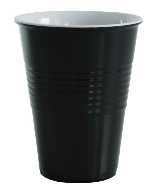 Serroni Miami Melamine Two Tone 400ml Cup-Blk