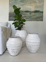 Lombok Pot - Mia Antique Whitewash Small (38 x 40cm)