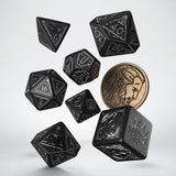 Q Workshop - The Witcher Dice Set Geralt - Silver Sword Dice Set 7 With Coin