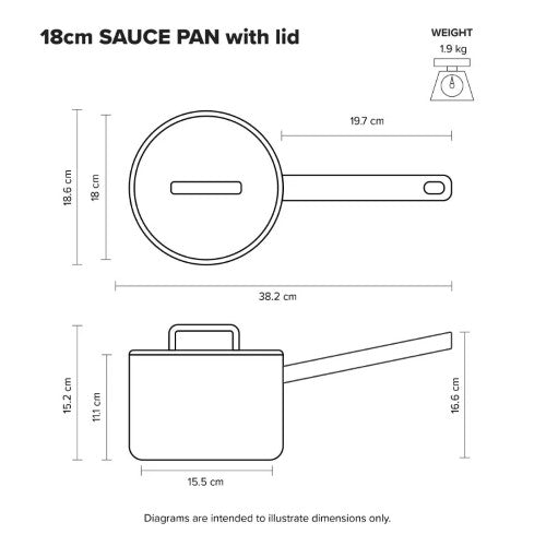 Stainless Steel Saucepan Scanpan Elektra 18cm 2.5L