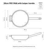 Stainless Steel Fry Pan with Helper Handle Scanpan Elektra 32cm