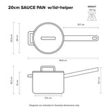 Stainless Steel Saucepan Set Scanpan Elektra 3 Piece 16cm 18cm 20cm