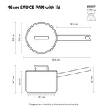 Stainless Steel Saucepan Set Scanpan Elektra 3 Piece 16cm 18cm 20cm