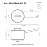 Stainless Steel Saucepan Set Scanpan Elektra 3 Piece 16cm 18cm 20cm