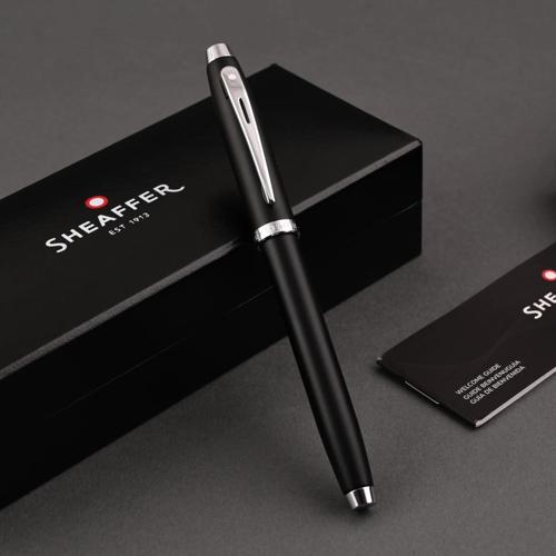 SHEAFFER® 100 MATTE BLACK WITH CHROME PLATE FOUNTAIN PEN