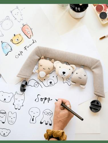 BABY BJORN SOFT FRIENDS TOY FOR BOUNCER NEUTRALS