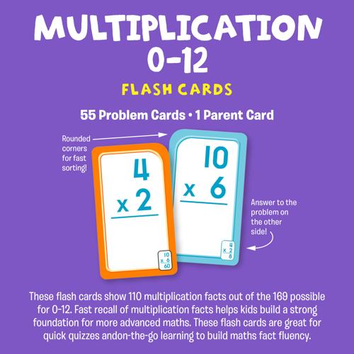 School Zone Multiplication 0-12 Flash Cards
