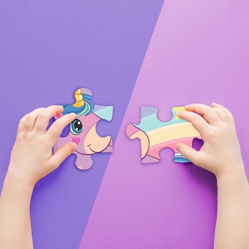 Junior Jigsaw Carry & Play Rainbow Unicorns