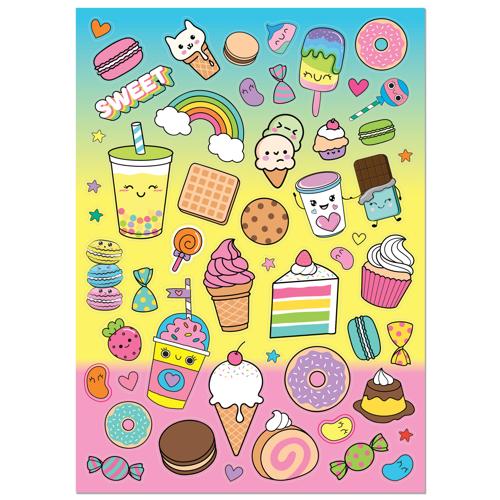 Kaleidoscope Coloring Scented Stickers Totally Sweet