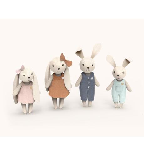 Rabbit Family of 4 Characters