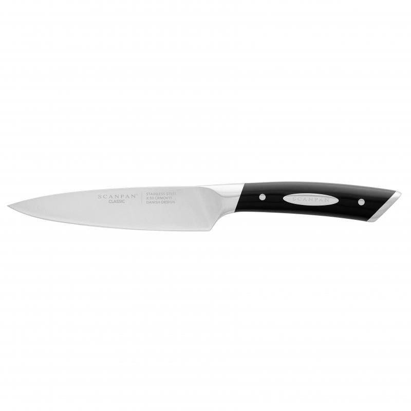 SCANPAN Classic Asian Paring Knife 13cm with ergonomic handle, sharp German stainless steel blade for precision cutting.