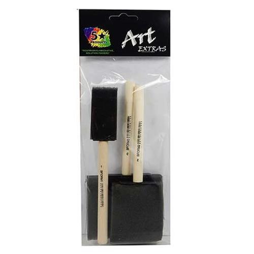 Art Extra 3 Pc Foam Brush Set