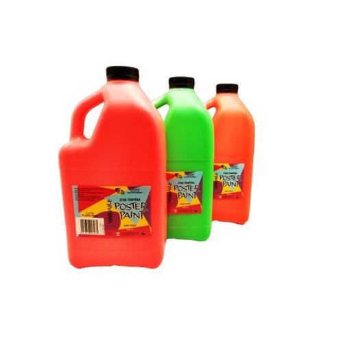 Star Tempera Fluro Orange 2 Litre