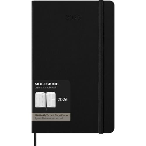 Moleskine Diary 12 Month Pro Weekly Vertical HC Large Black 2026