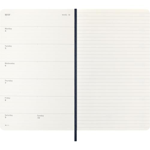 Moleskine Diary 12 Month Weekly + Notes SC Large Sapphire Blue 2026